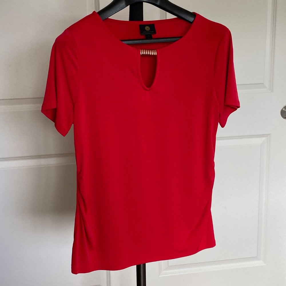 JM Collection Red Blouse
